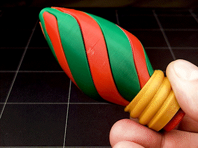 Spiral Christmas Light Bulb