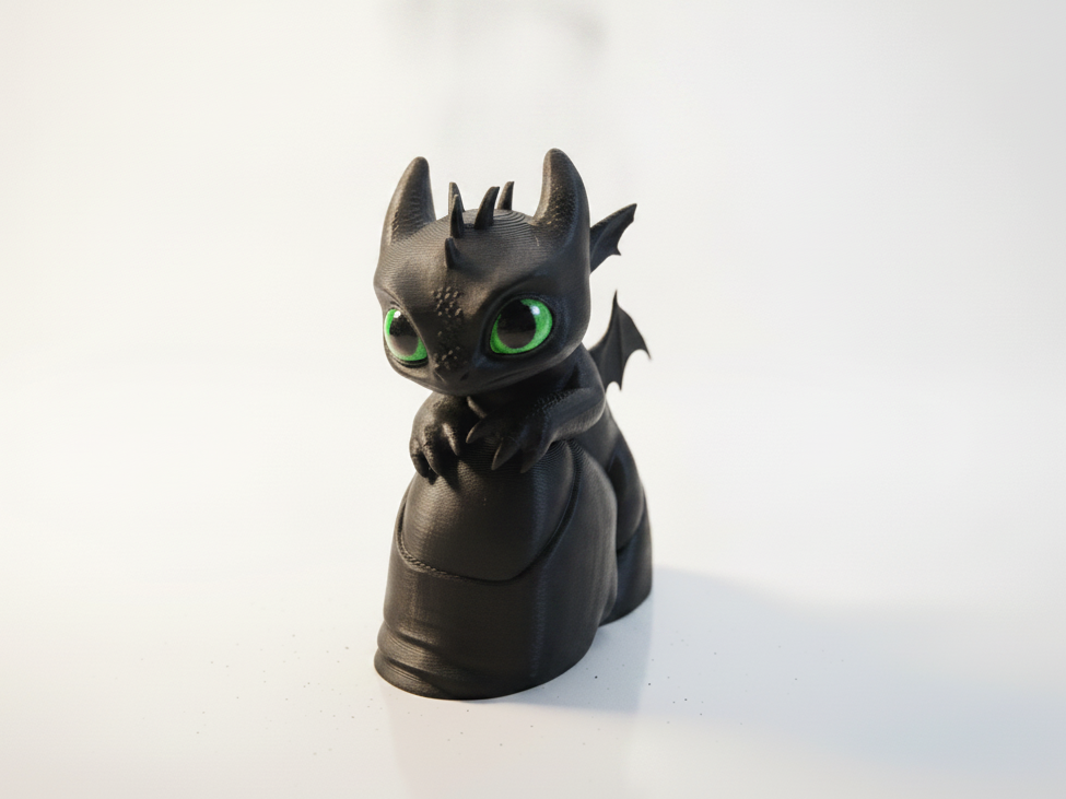 Toothless Dragon Finger Perch Figurine 3D Printable