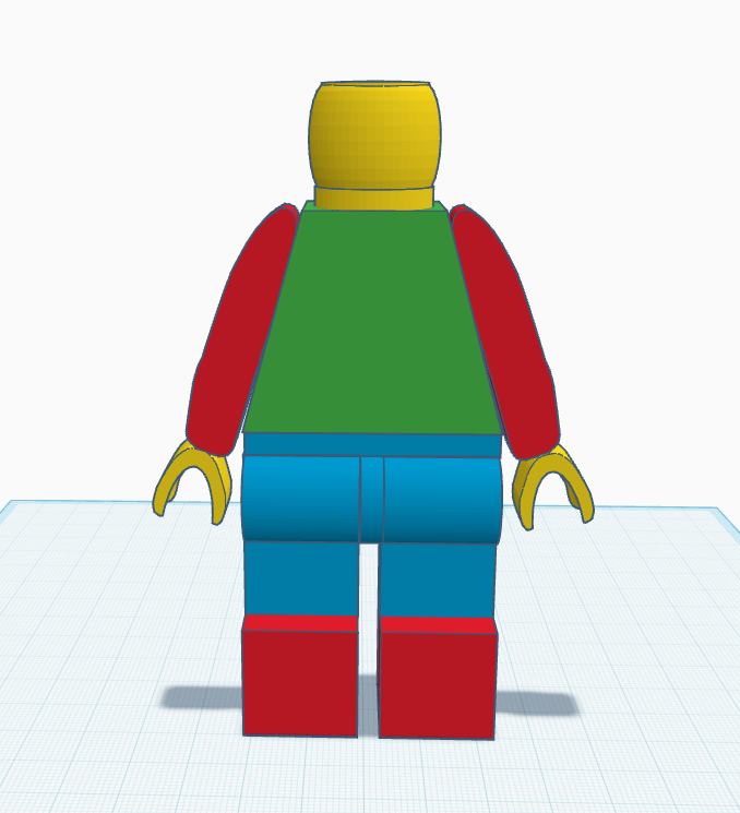 Decorative lego little man figure for 3d printing