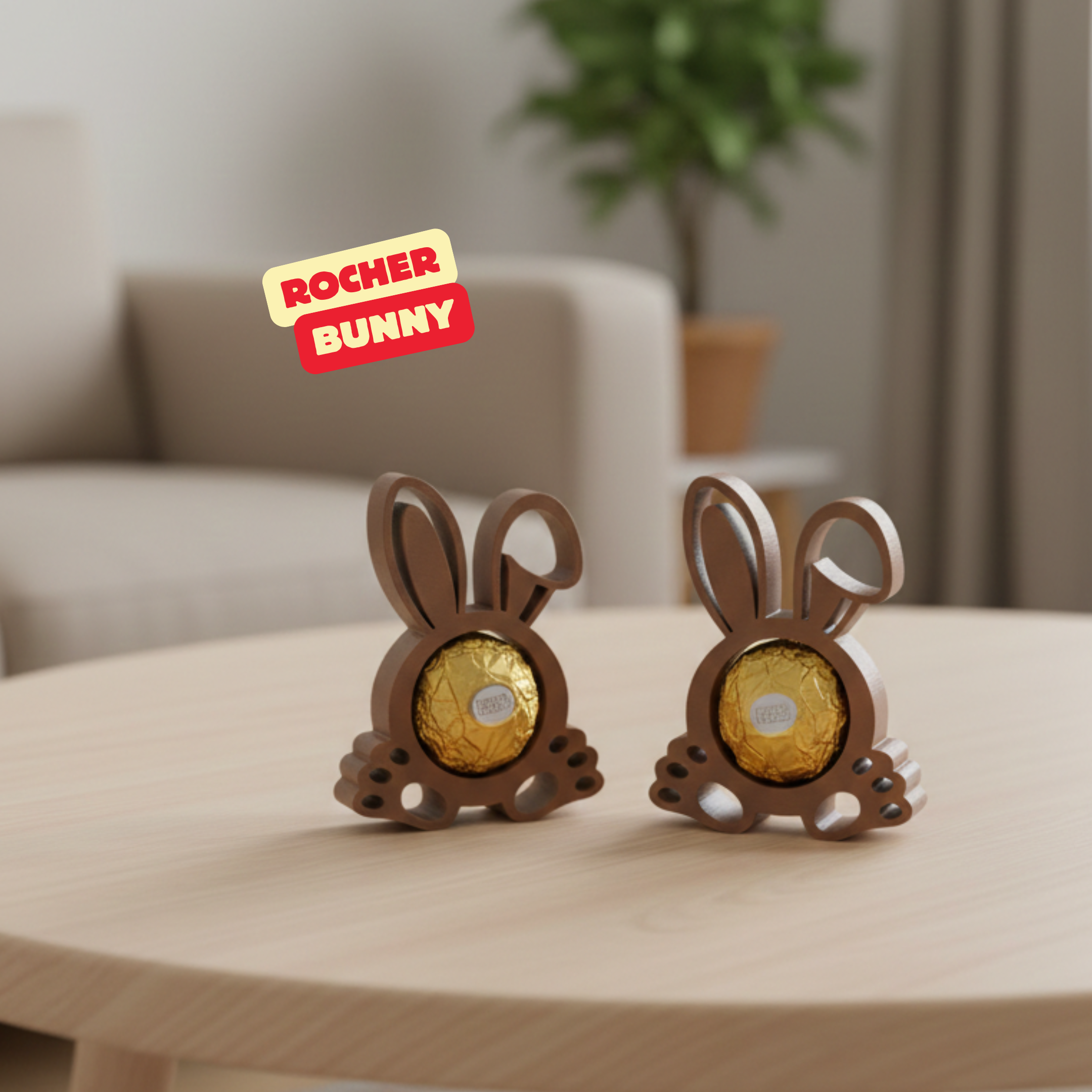 ROCHER BUNNY / ROCHER HOLDER / EASTER ROCHER BUNNY / EASTER GIFT / LITTLE GIFT FOR EASTER