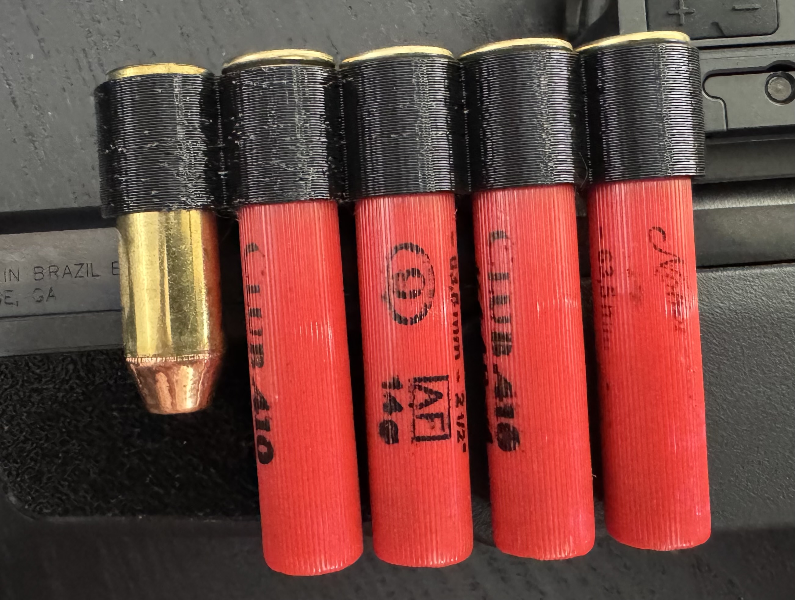 45LC/.410 shotshell sidesaddle mount