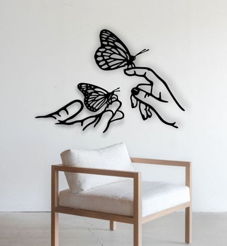 WallArt Butterfly Hand