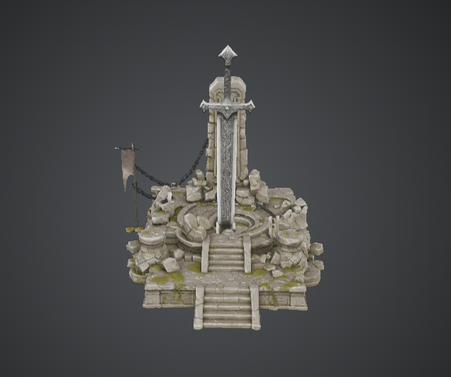 Sword in the Stone Monument – Legendary Fantasy Sword Shrine