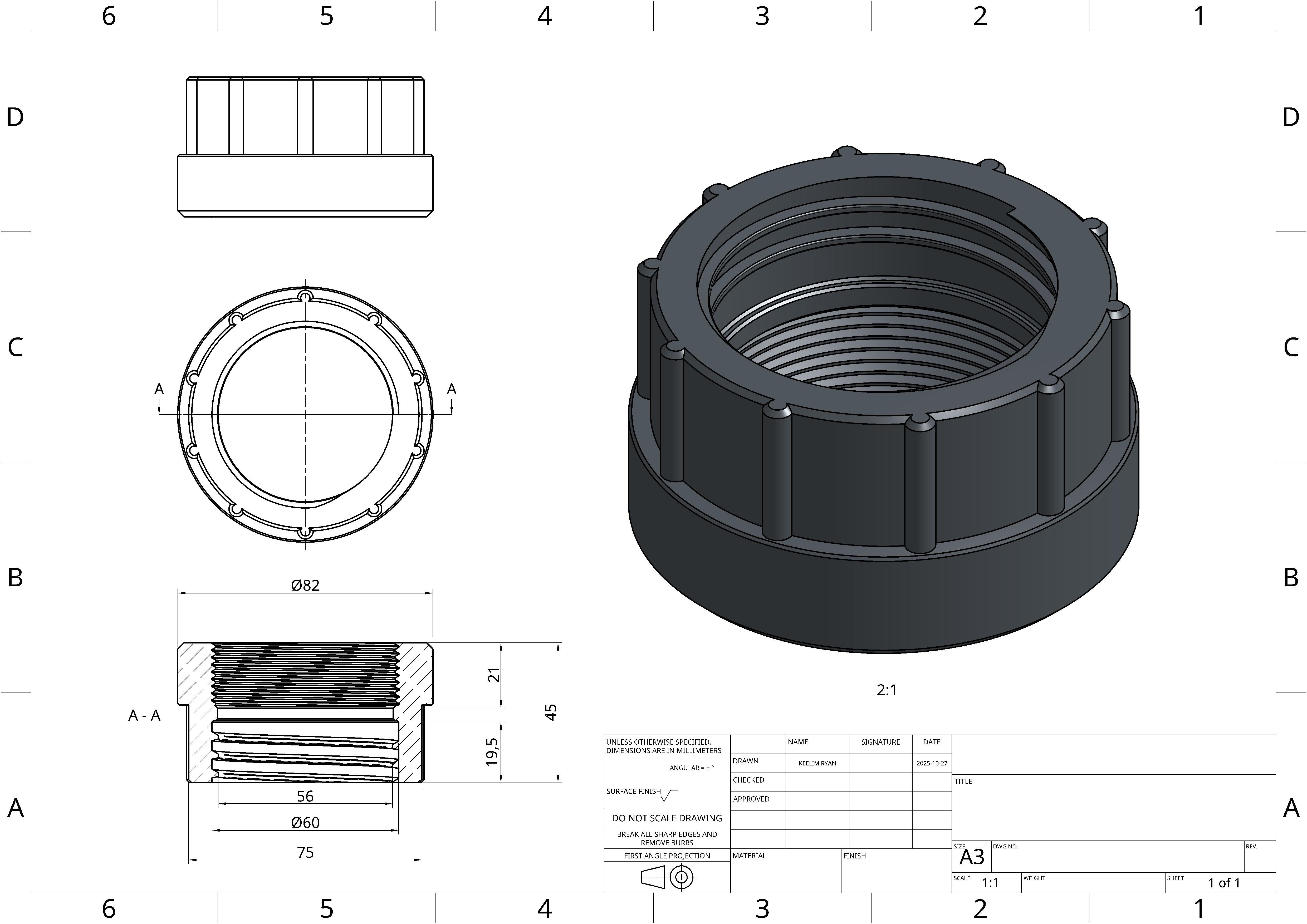 S60 to 2"BSPP