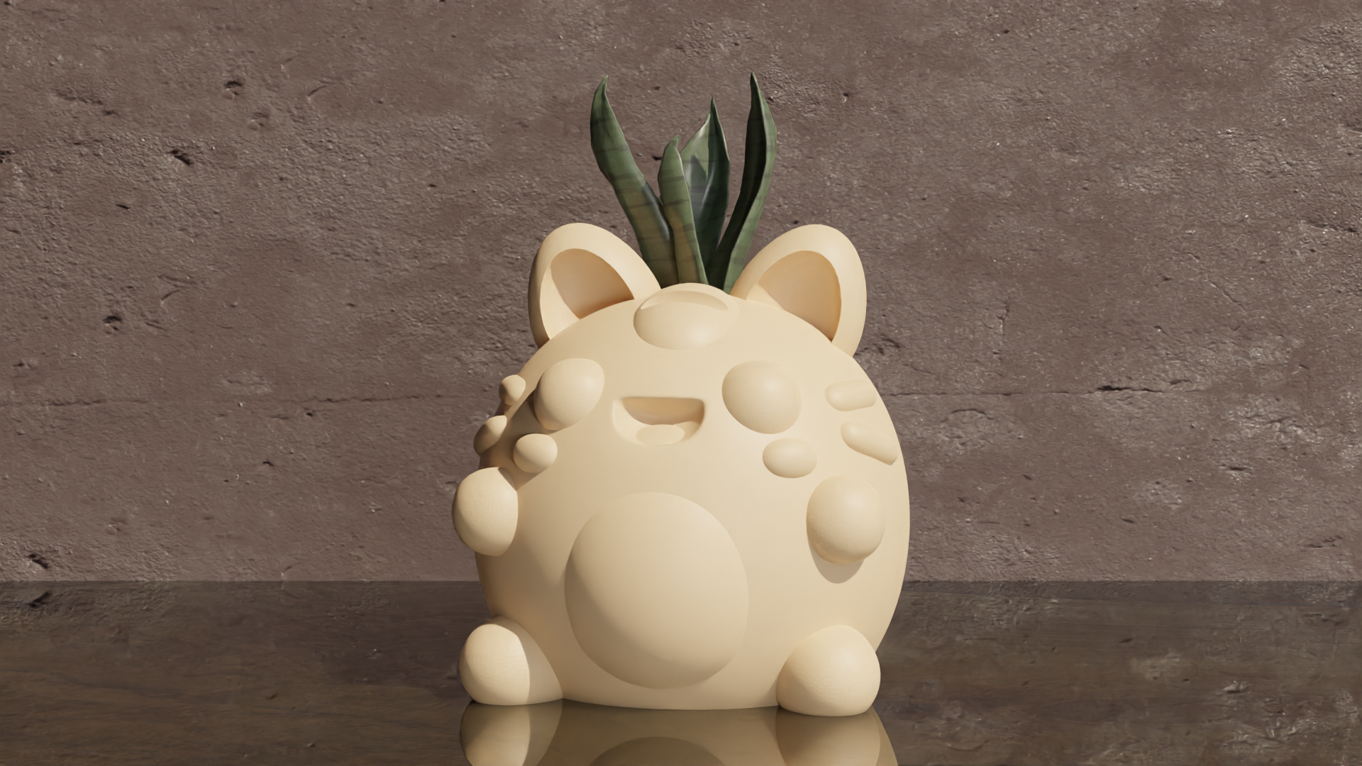 Cute Meowth - Pokemon Pot Plant