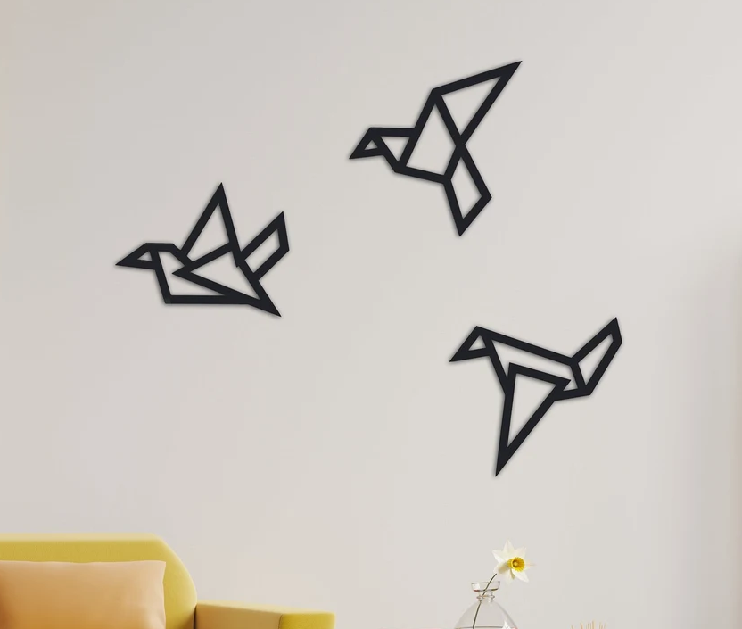 origami birds - wall art