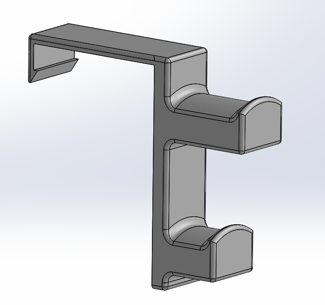 2.2in (56mm) Cubical Wall Coat Hanger
