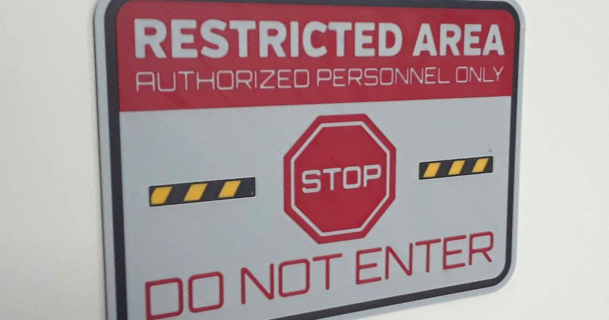 Restricted Area Sign by Sascha Uncia | Download free STL model ...