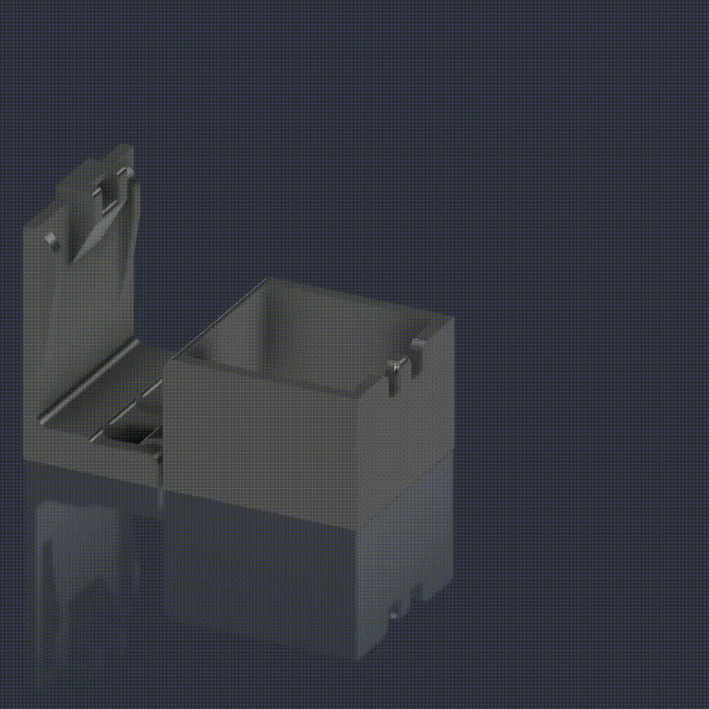 Box PiP (Print in Place) with Hinge. Parametric.