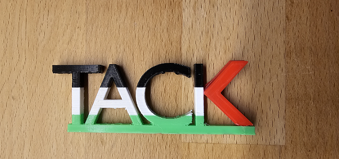 Tack in Palestinian colors