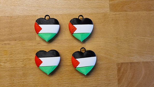 Heart in Palestinian color