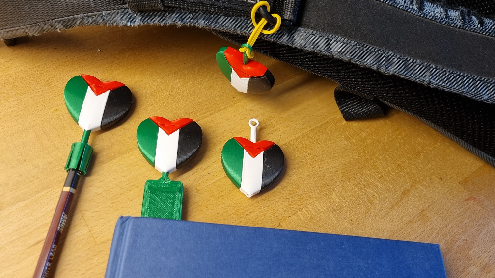 Heart in Palestinian colors