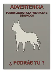 cartel advertencia perro
