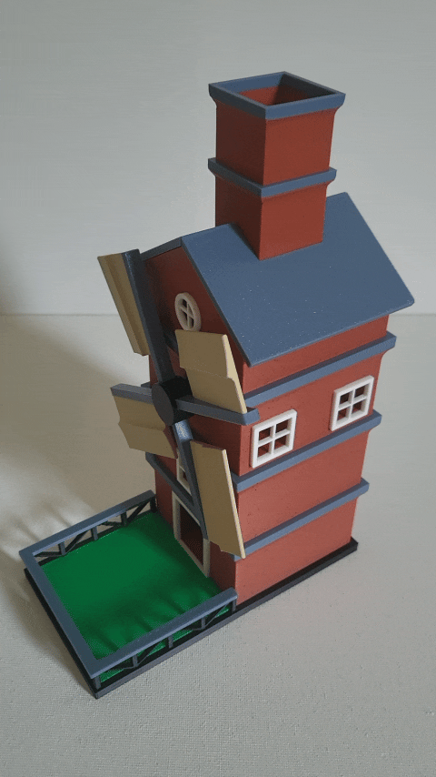 Windmill dice tower (moving parts!)