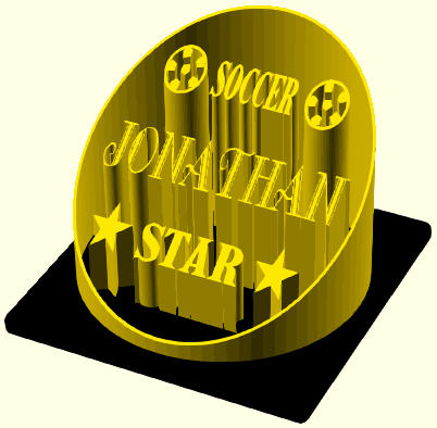 Miniatura 2 do modelo 3D Customizable Trophy