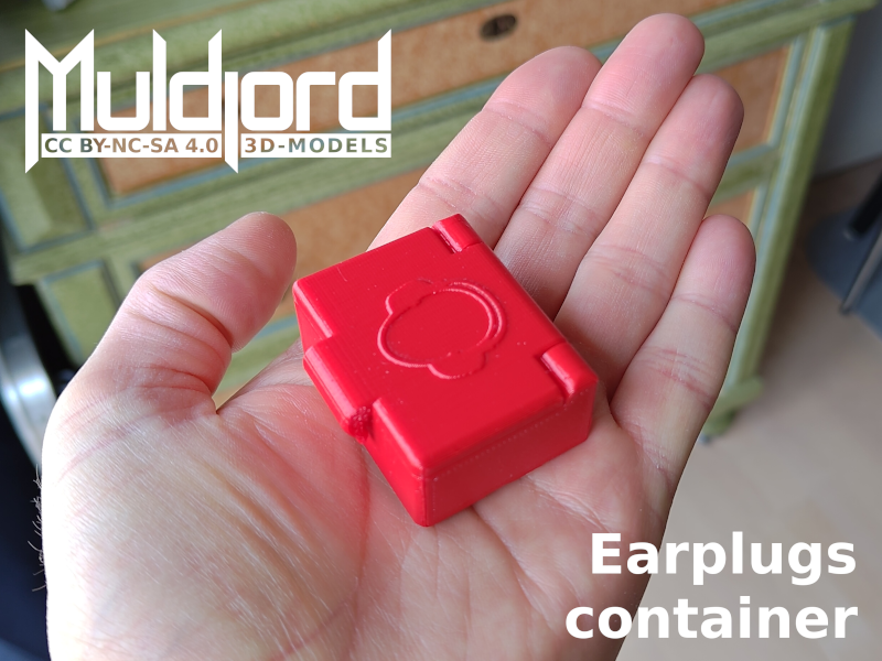 Earplugs container (print-in-place)