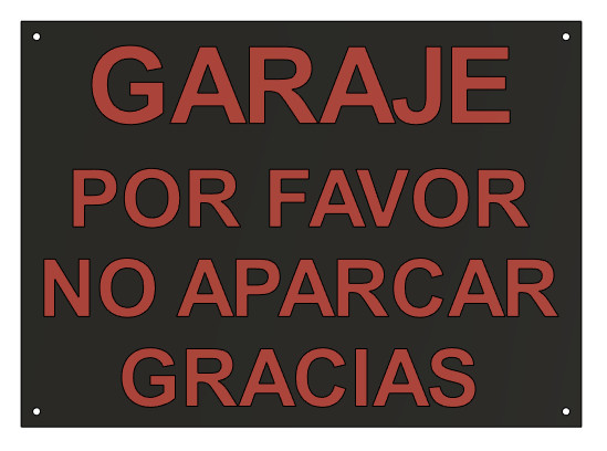 cartel de no aparcar