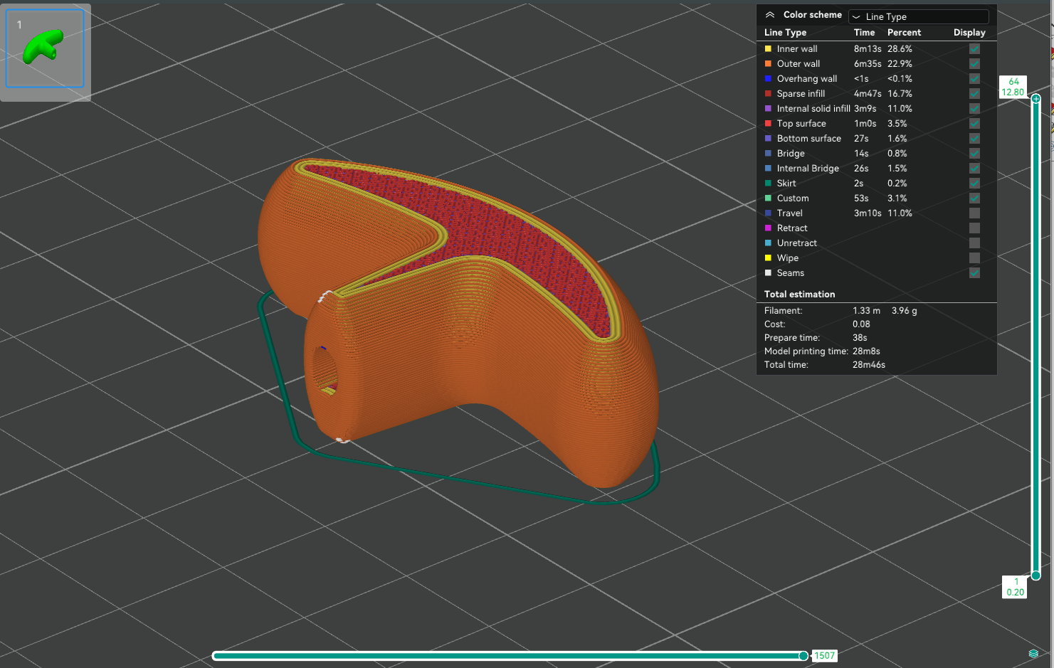 Miniatura 5 do modelo 3D Pull Cord Handle