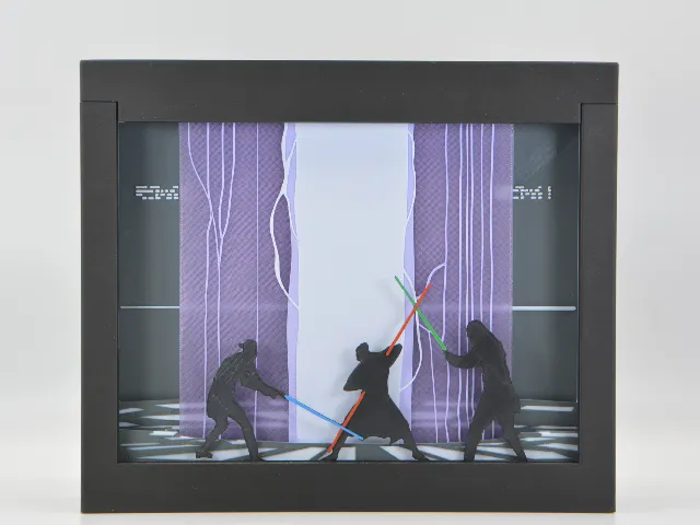 Star Wars Duel in Theed Shadow Box