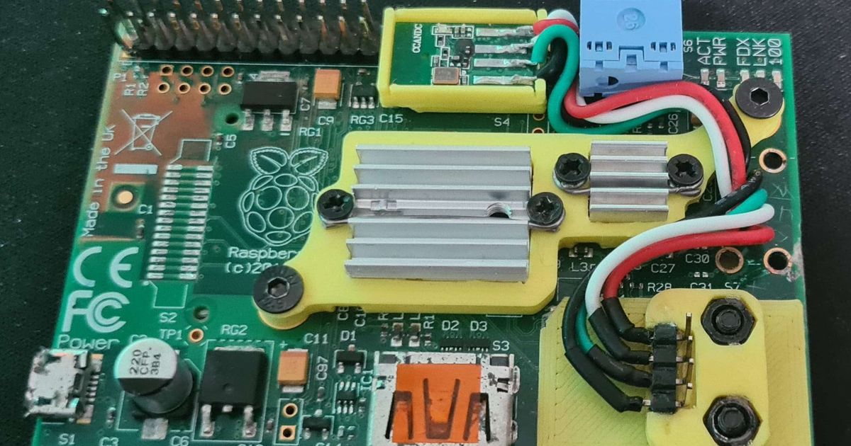 Raspberry Pi 1B Heatsink Holder (NOT OOTB OPTION) by Semaze | Download ...