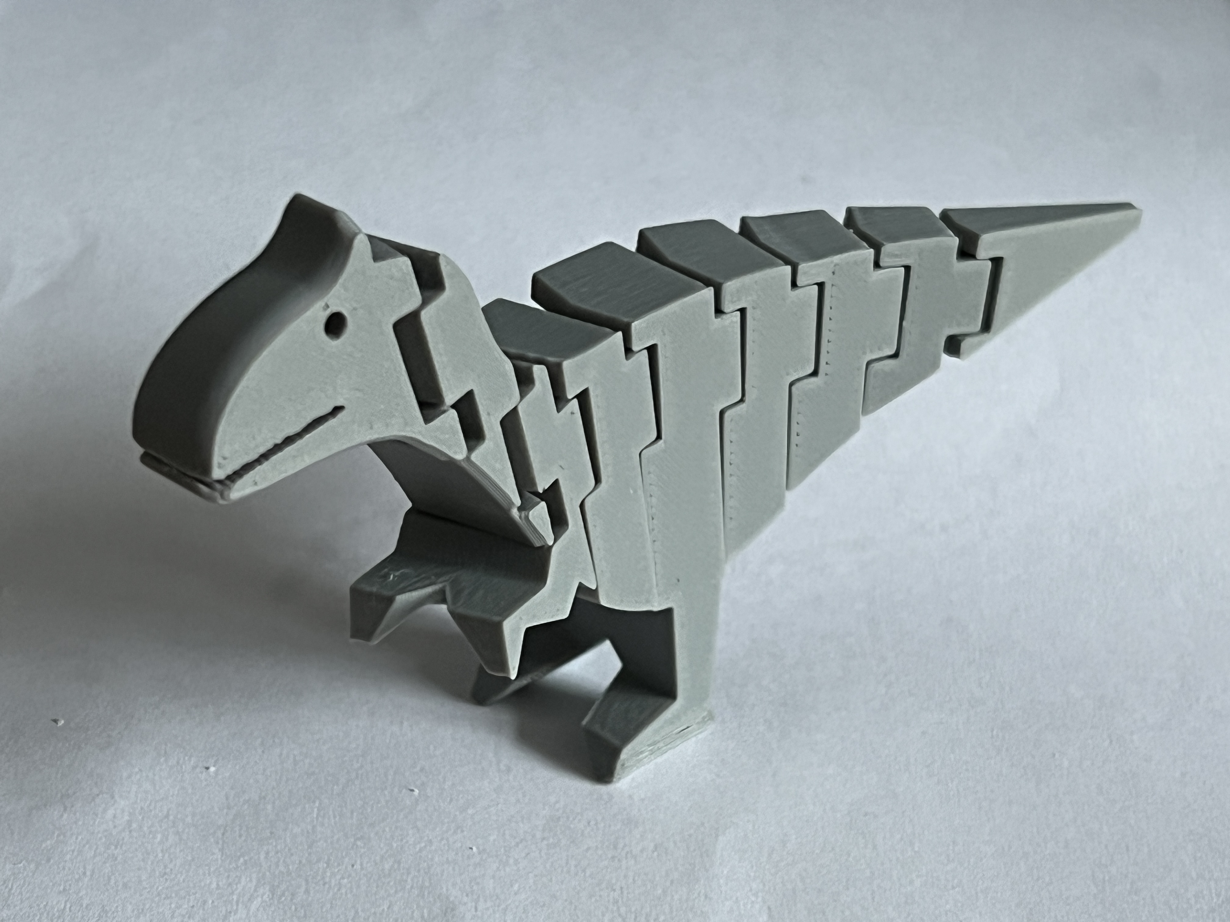 Elvis, the Flexible Cryolophosaurus Print in Place Dinosaur. Pink like Elvis' 1955 Cadillac. — thumbnail 2