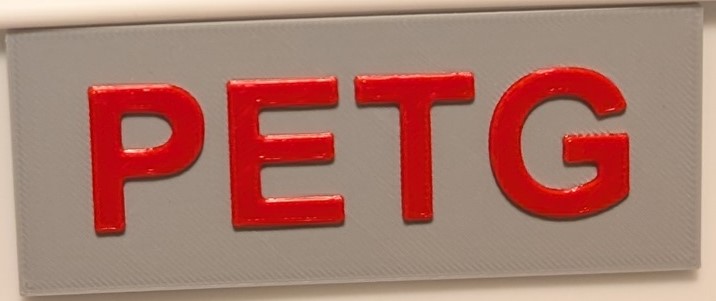 PETG filament sign
