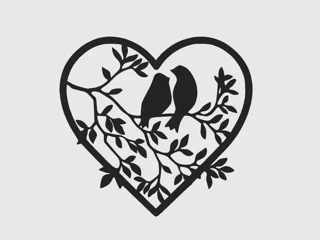 birds heart (love) - wall art