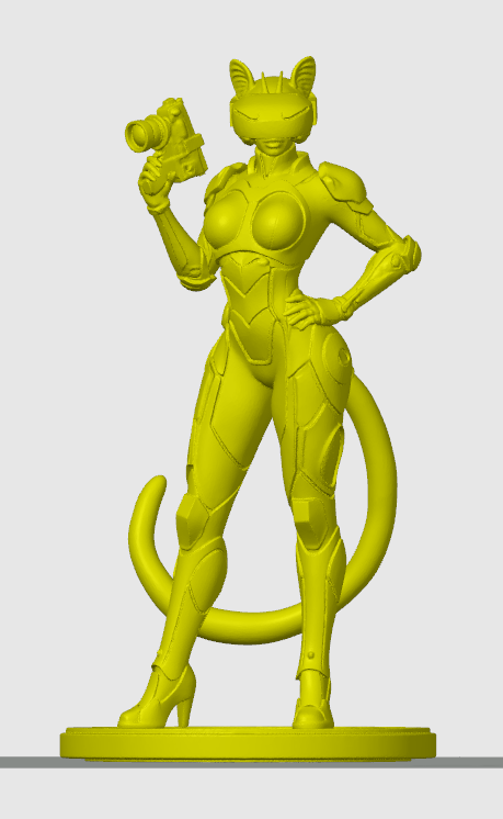 Cyber cat-girl figurine 35