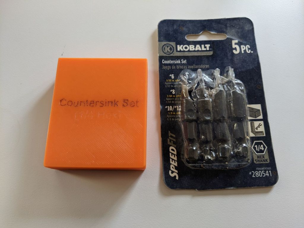 Miniatura 2 do modelo 3D Countersink Bits Case