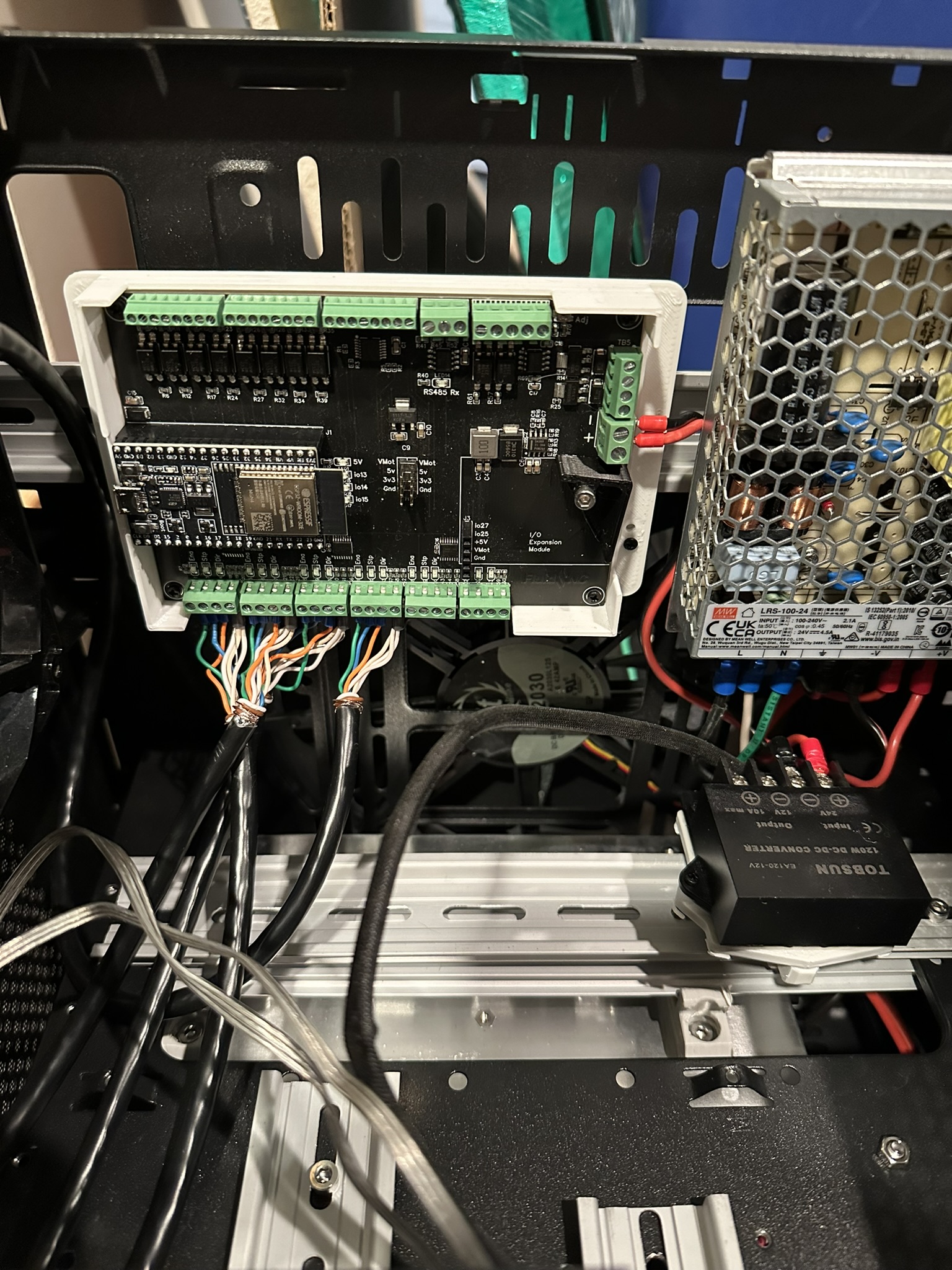 DIN Mountable case for FluidNC 6x CNC Controller