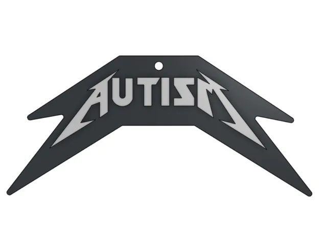 Autism Metallica Logo Keychain
