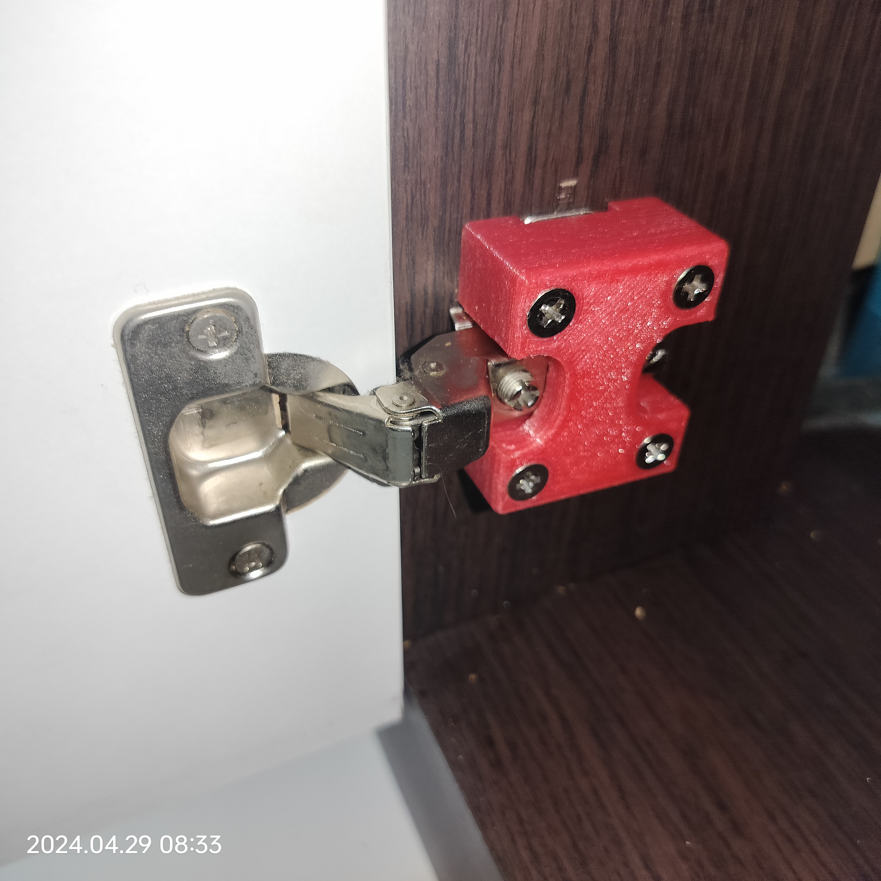 Parts for repairing furniture door hinges