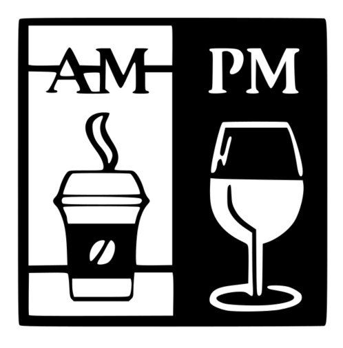 AM PM Coffee & Wine Sign