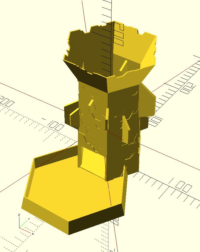 Miniatura 2 do modelo 3D Hex Dice Tower