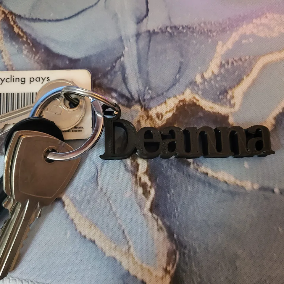 Name keyring by Deejh | Download free STL model | Printables.com