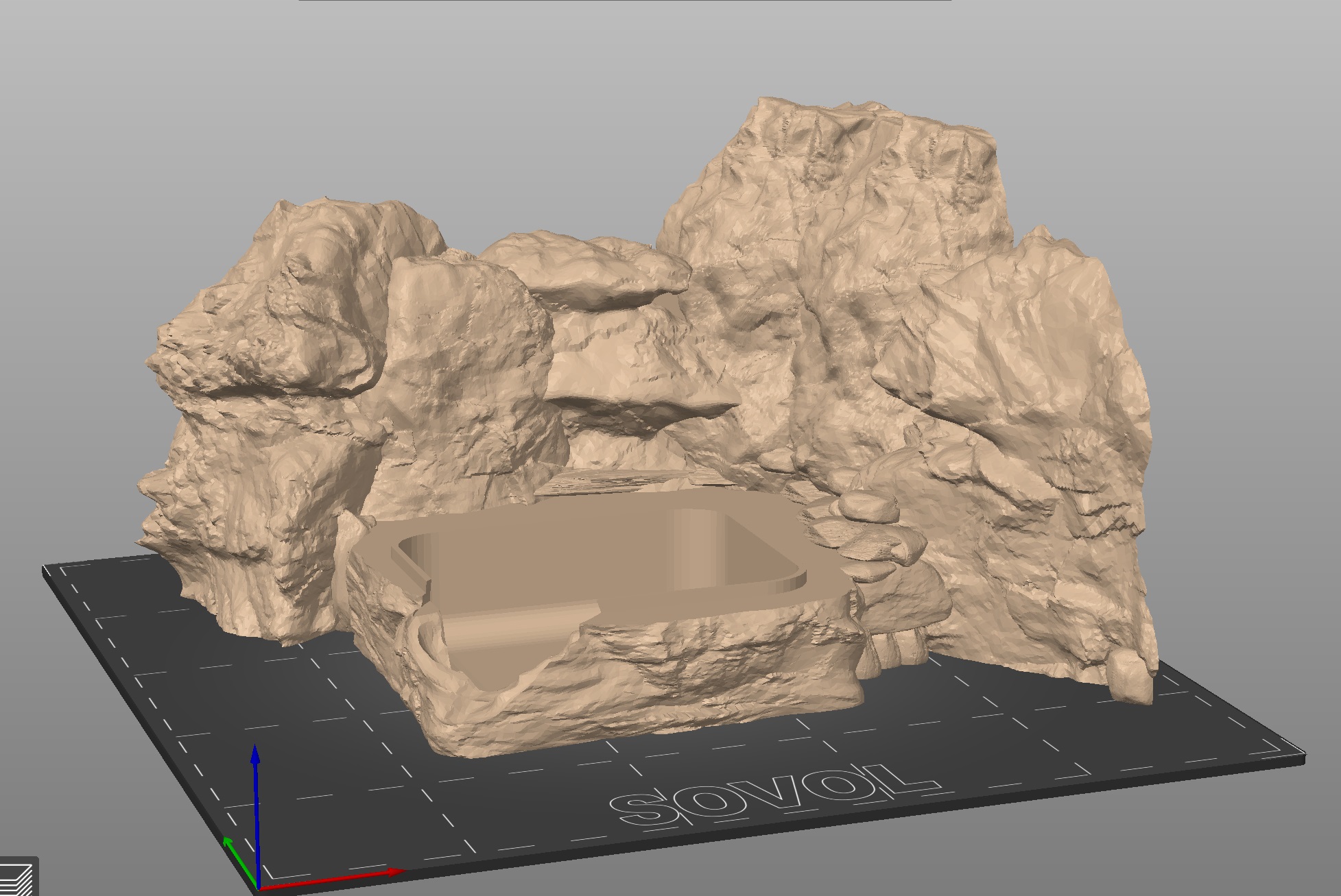 Miniatura 3 do modelo 3D Lizard/Gecko cave/hide/rock wall