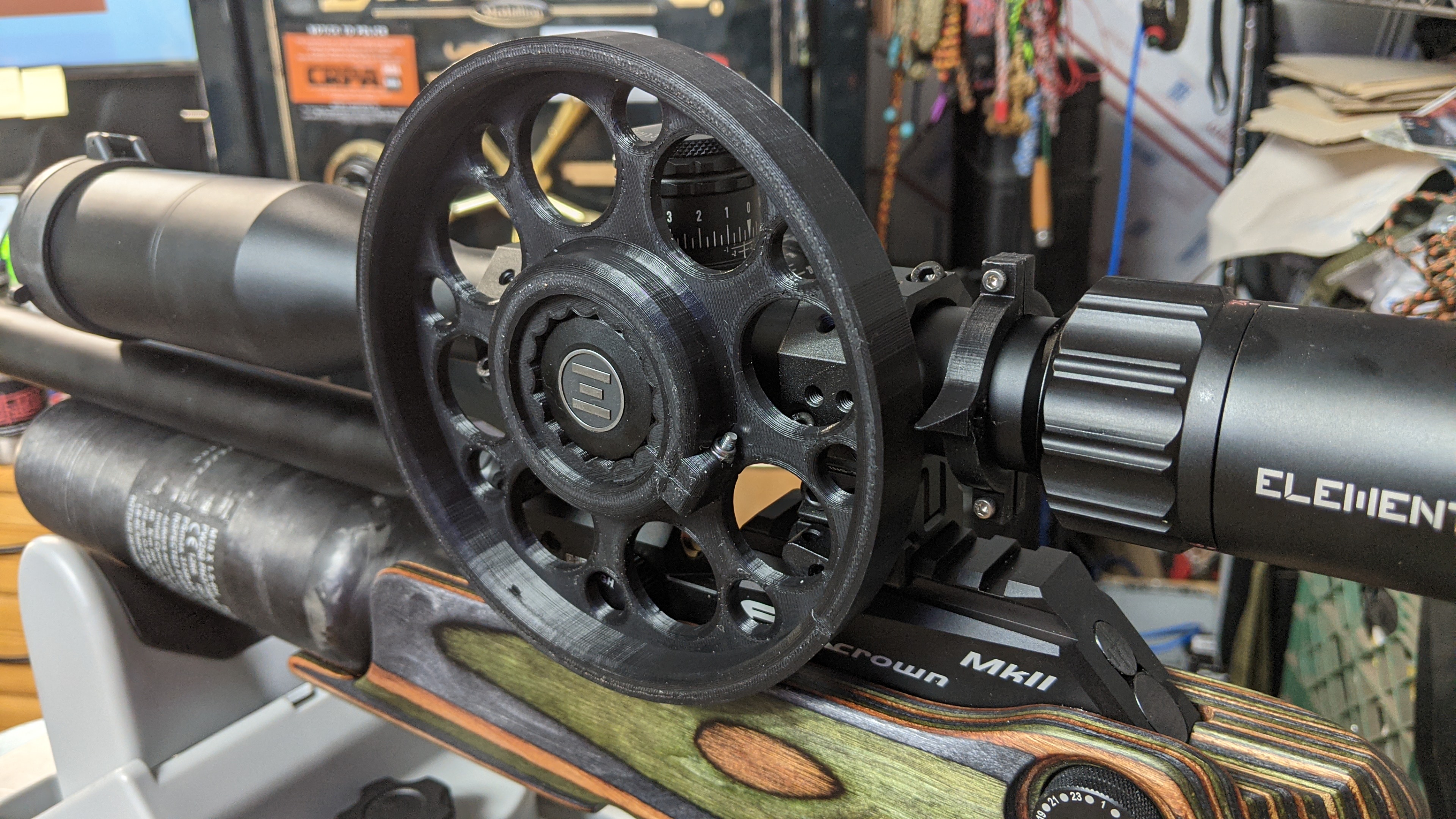 Parallax Wheel for an Airgun Scope Element Helix por Bill Ruehl ...