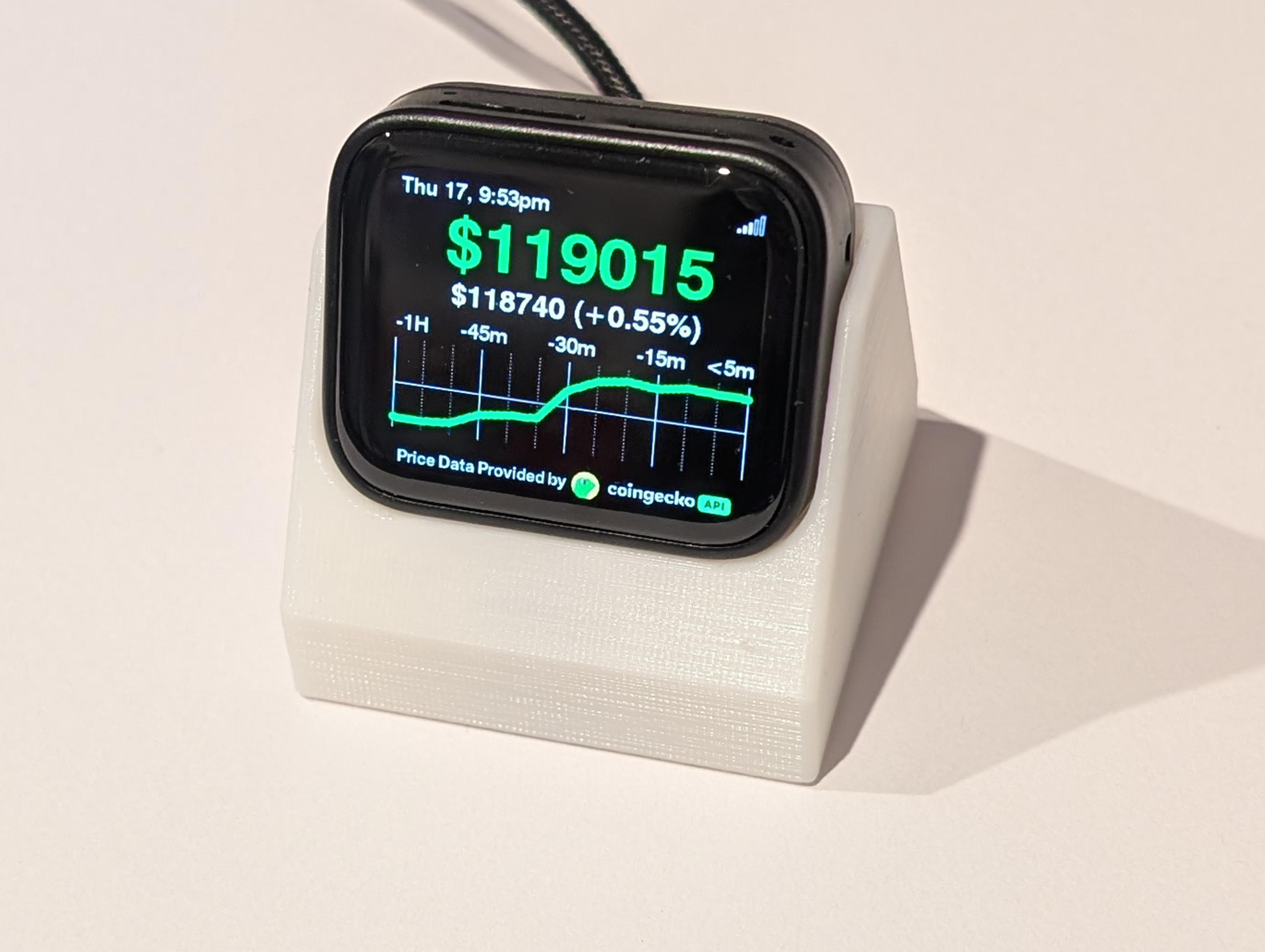 Waveshare ESP32-S3 1.8inch AMOLED Touch Display - 3D USBc power/charging base