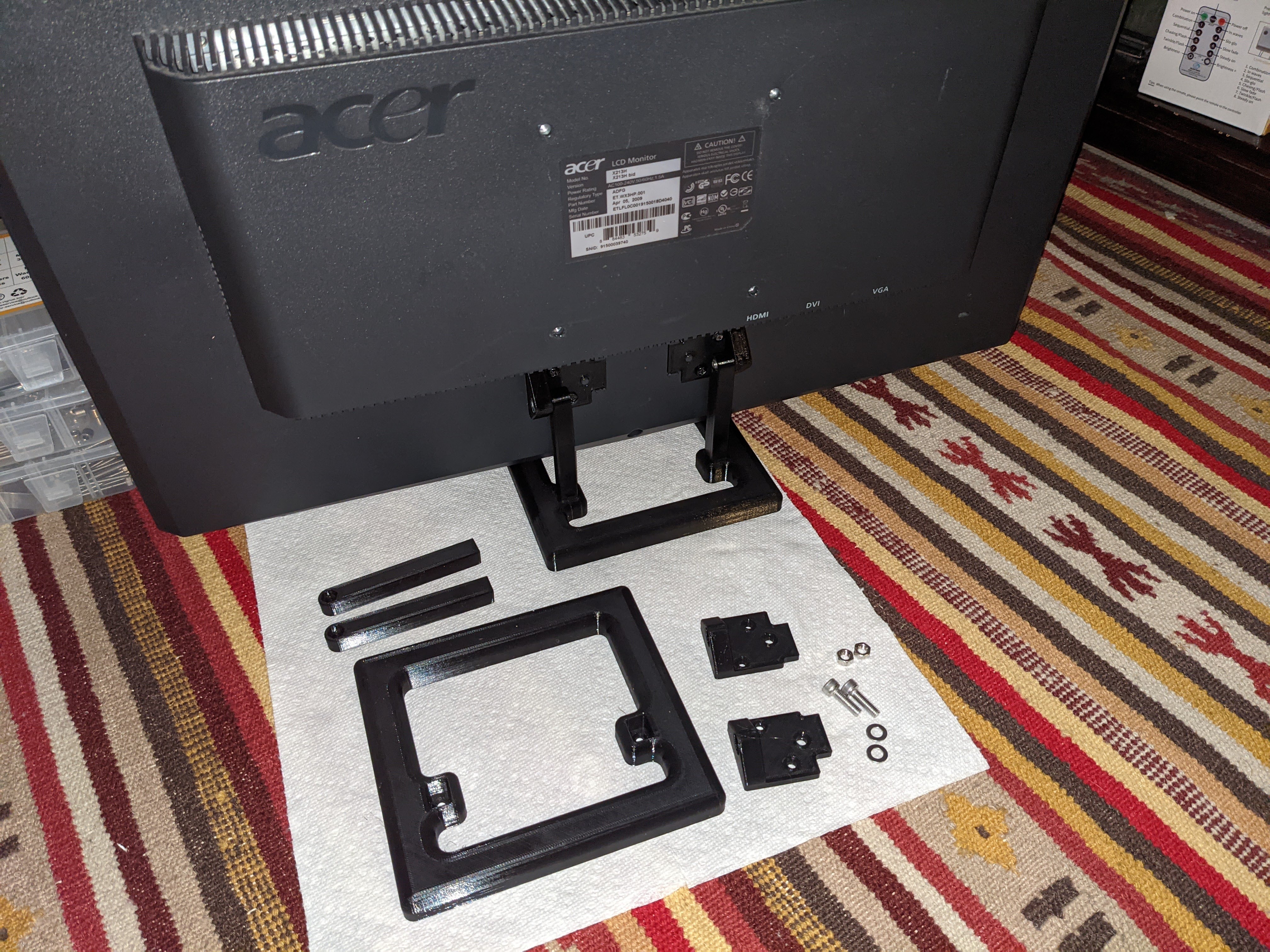 Acer X213H desk stand