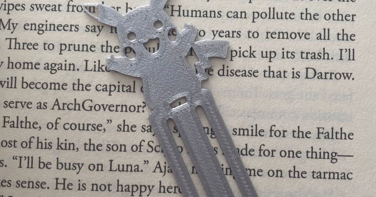 Pikachu Clip Bookmark by White | Download free STL model | Printables.com