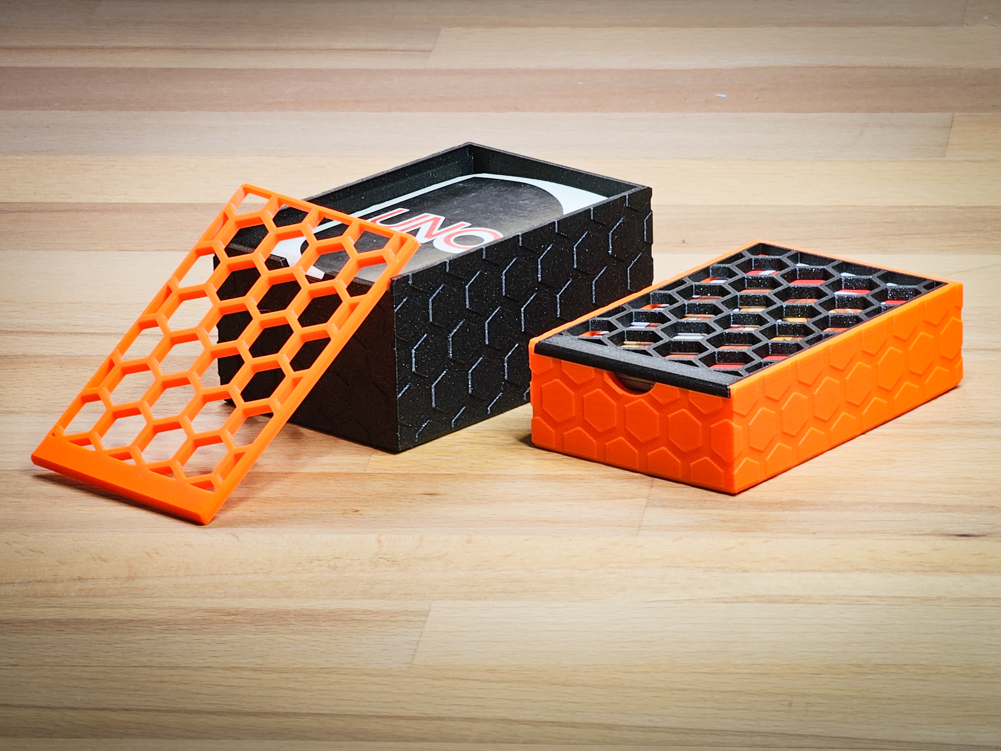 Even more Hexed Box for Playing Cards with Convenient Sliding Lid
