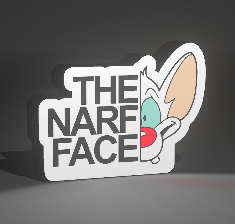 Lámpara LED 3D The Narf Face (Pinky and the Brain)