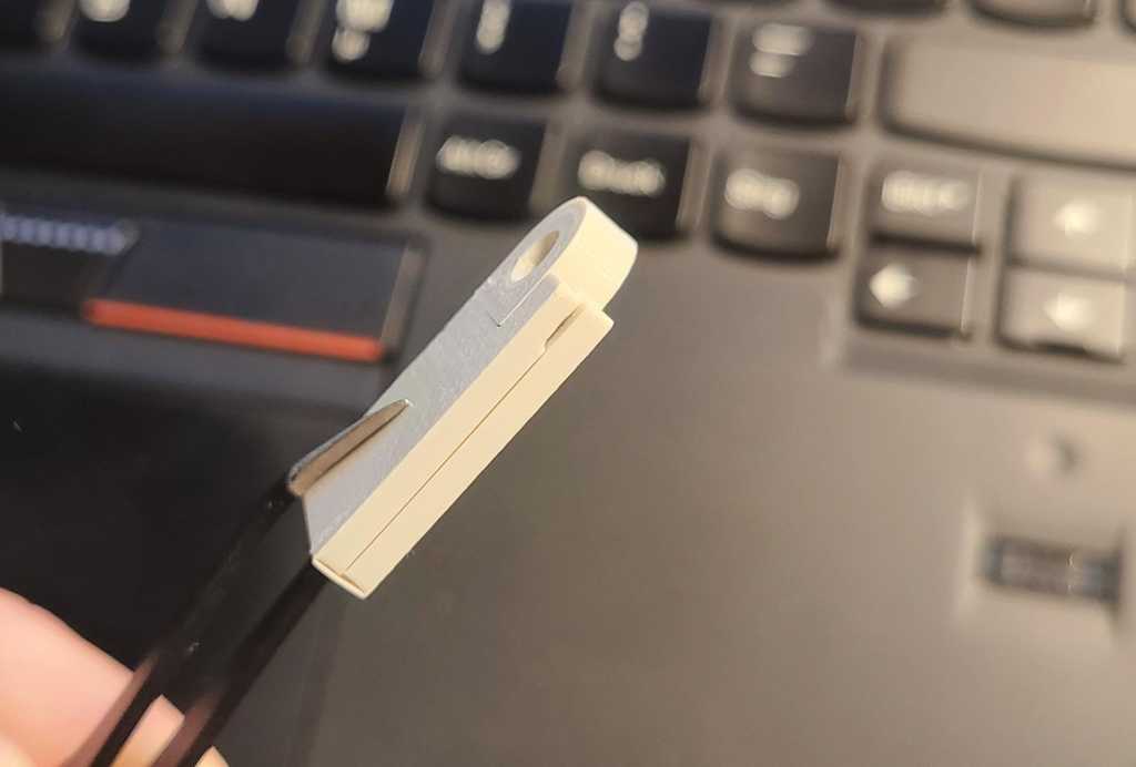 Tiny Keychain Micro SD Card Holder (for 2 cards) by FabianVeile