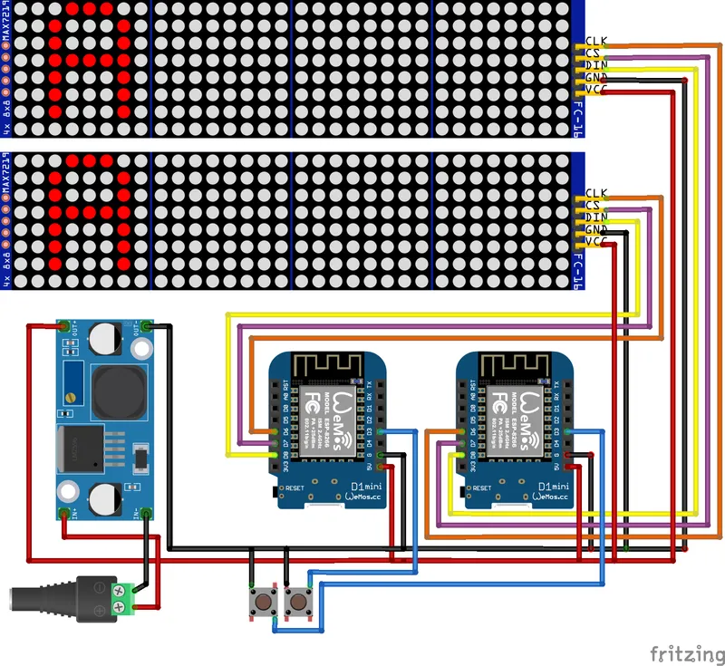 Wemos D1 mini & Max7219 Clock par Ondřej Hladík | Téléchargez ...
