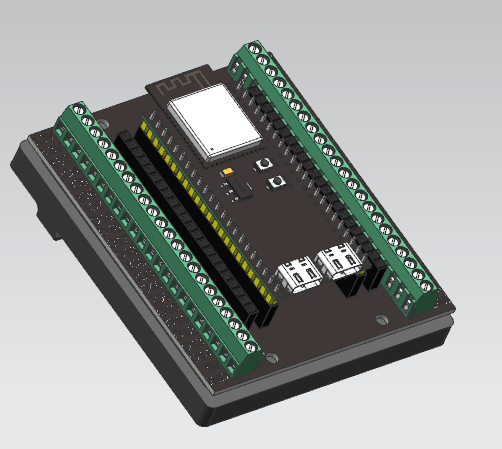 ESP32-S3 TERMINAL ADAPTER HOLDER for DIN
