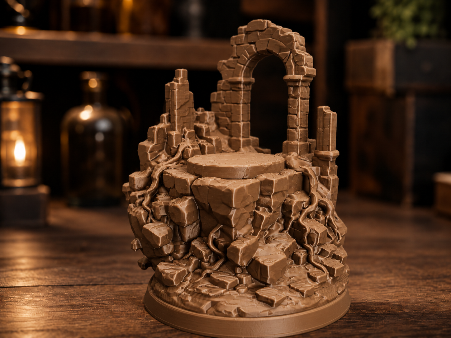 Rovine Fantasy con Portale in Pietra – Diorama per D&D e Wargame