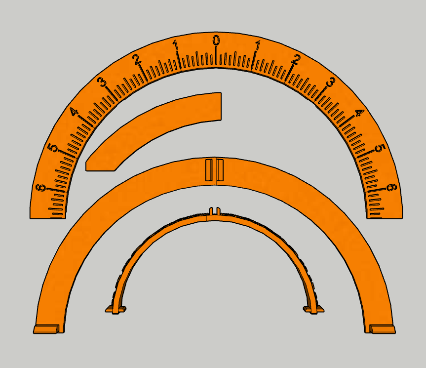 "Pro Sect" Bowling Ball Quarter Scale Layout Tool by 3DBowler