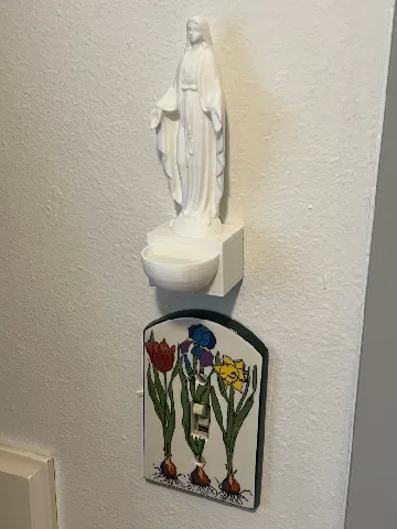 Virgin Mary Holy Water Font