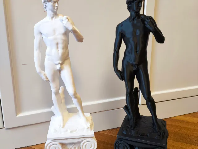 David by Michelangelo Buonarroti with ionic capitel column base