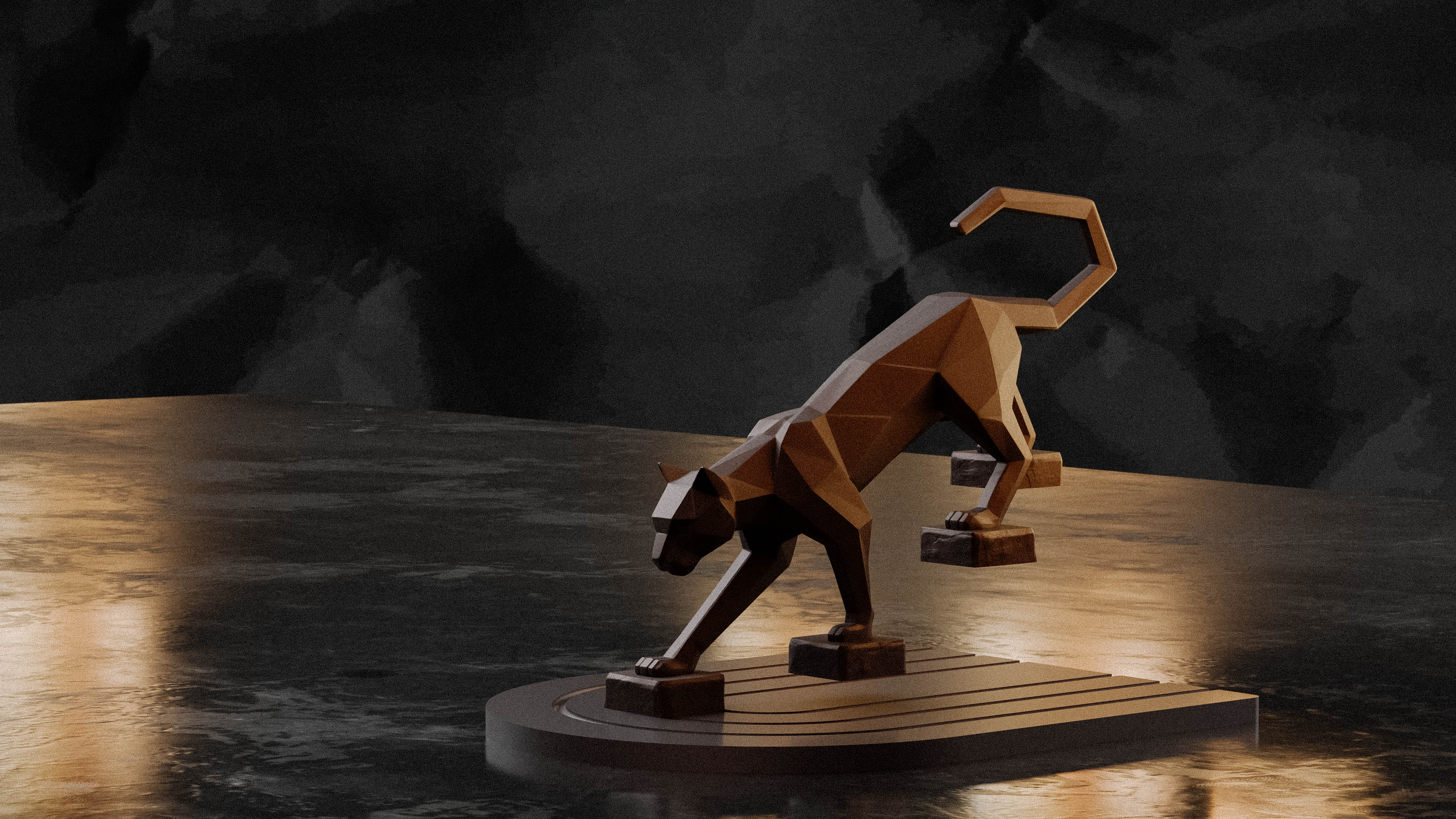 Miniatura 8 do modelo 3D Angular Panther with Floating Stairs